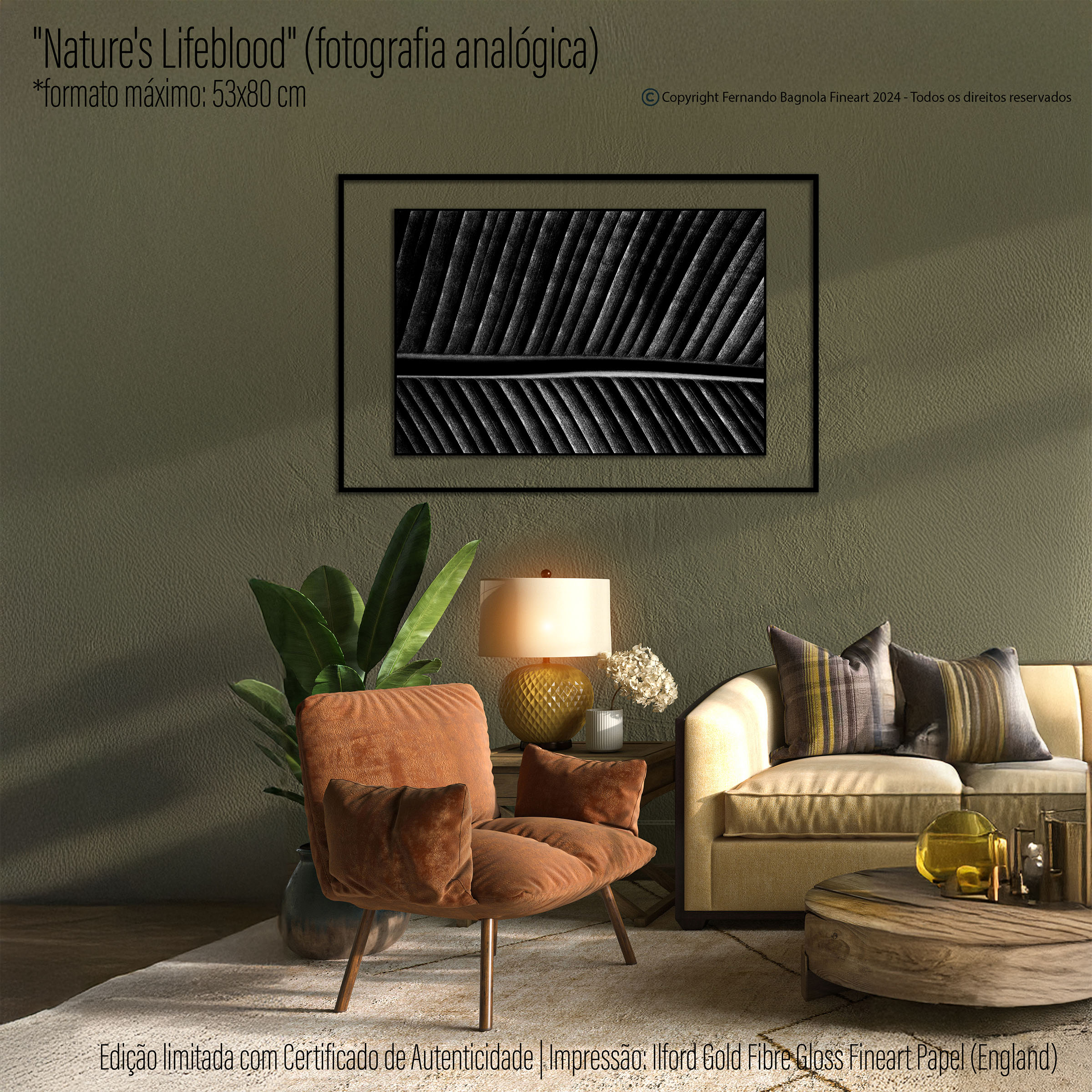 Obra FA-010 apresentada num ambiente