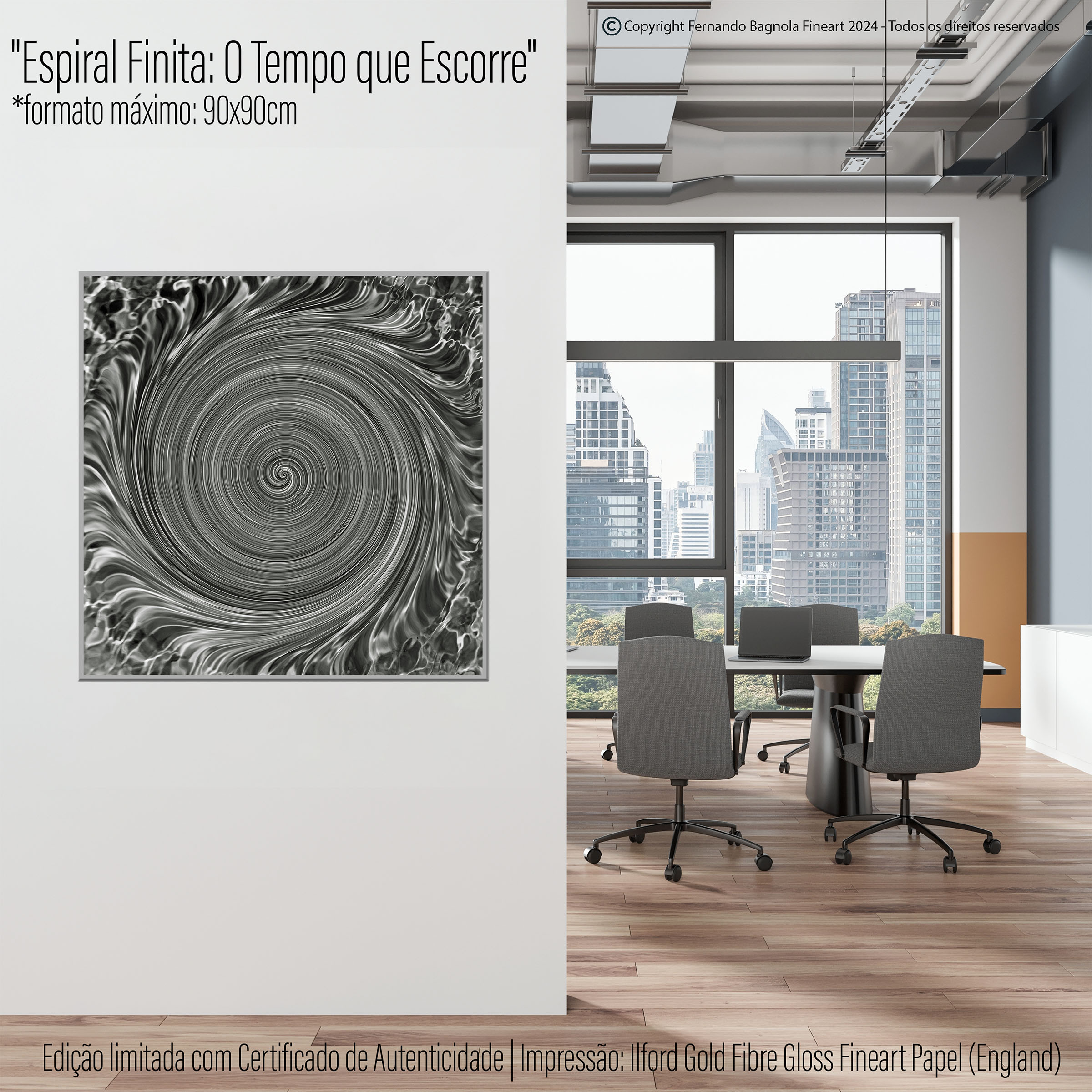 Obra FA-024 apresentada num ambiente