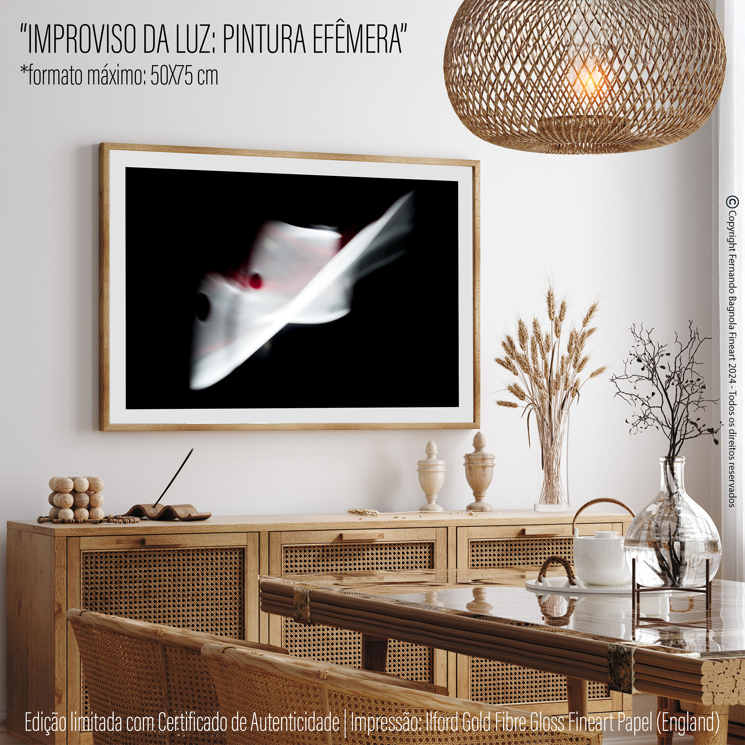 Obra FA-025 apresentada num ambiente